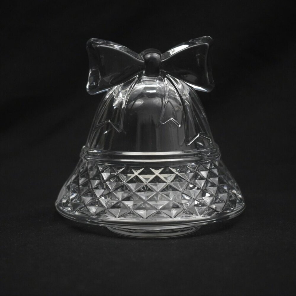 Cristal D'Arques Paris Christmas Bell Votive Candle Holder Tealight Crystal